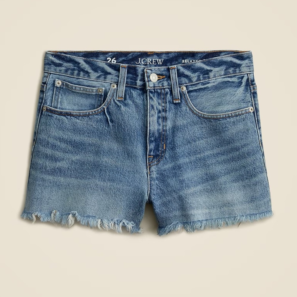 J. Crew Women's Relaxed Blue Denim Shorts